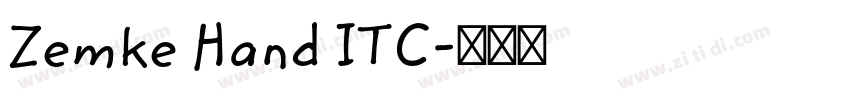 Zemke Hand ITC字体转换